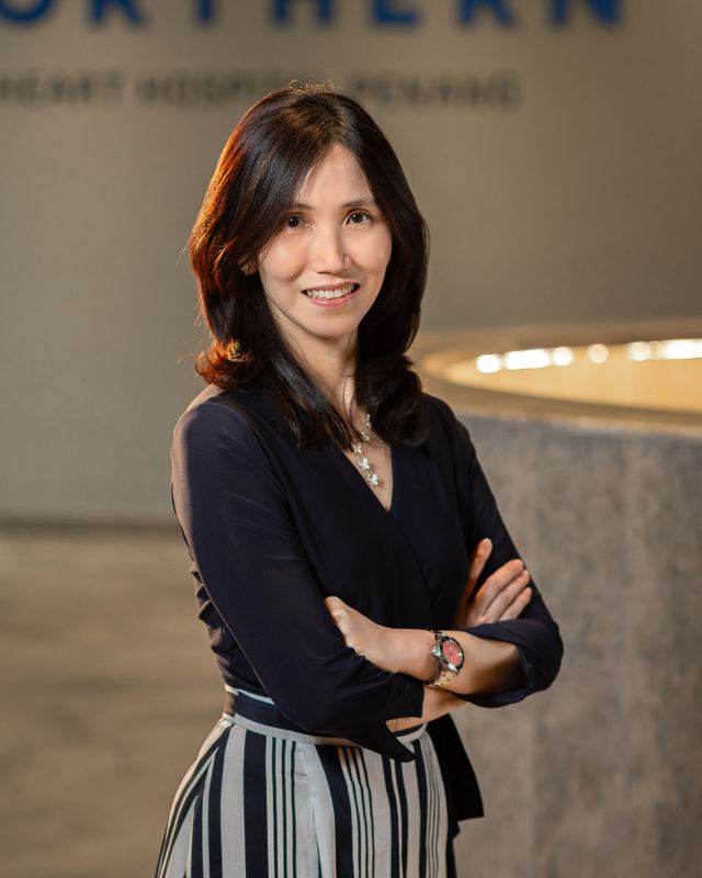 Dr. Michelle Kao Pei Ching, dokter ginjal Penang, di klinik Northern Heart Hospital